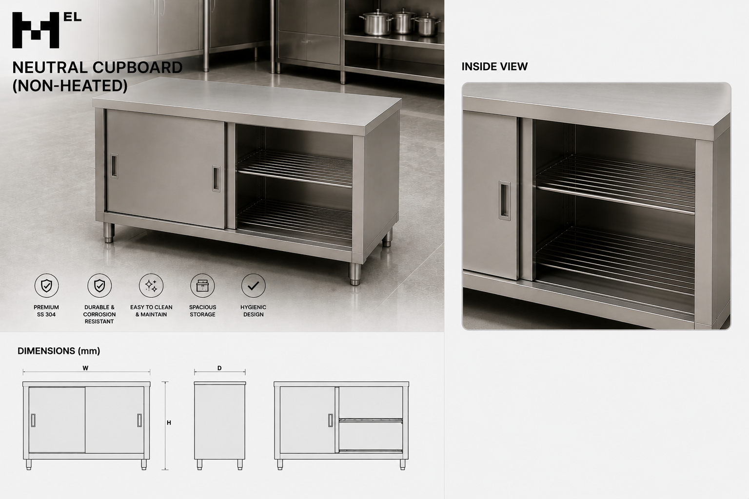Neutral Cabinets-Sliding Door