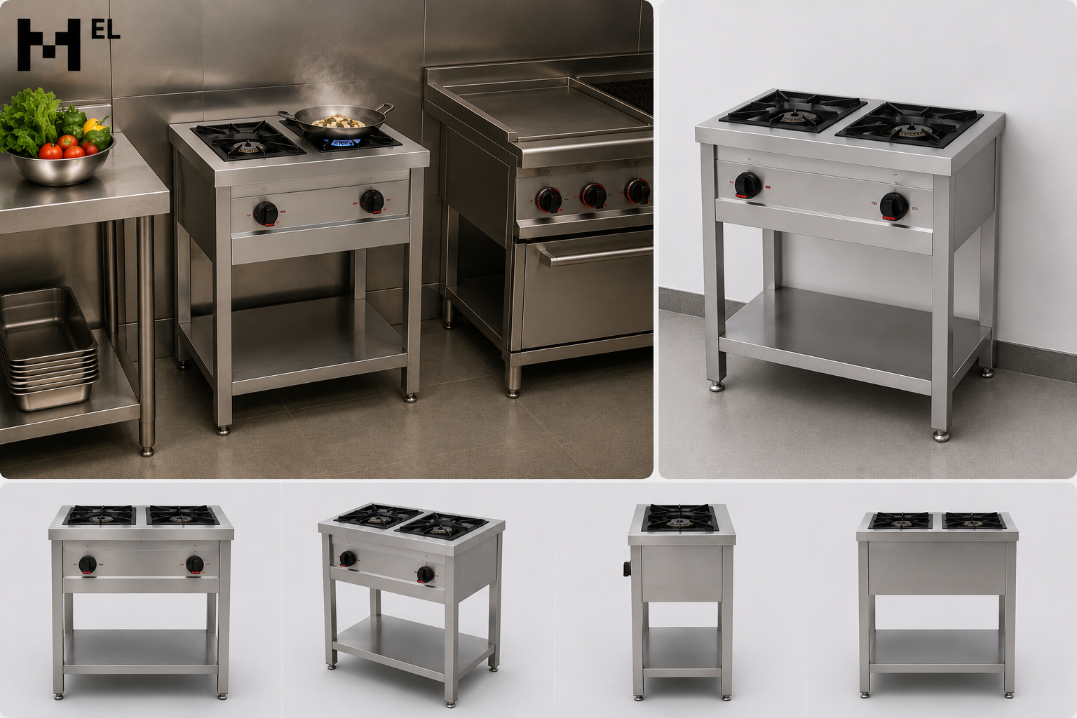 Stainless Steel 2 Burner Low Pressure Cooker