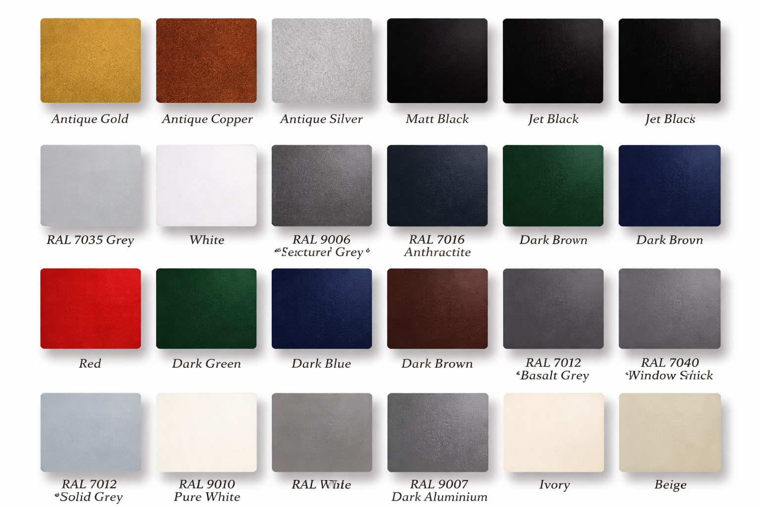 Powder Coating Finish Options – Polyester Outdoor Grade