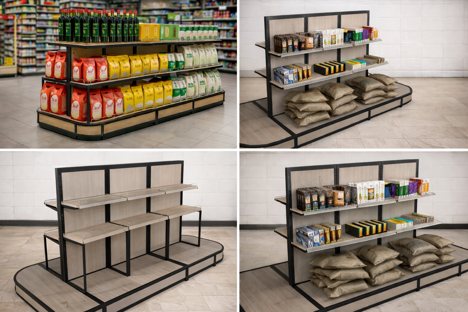 Display Shelving for Grains