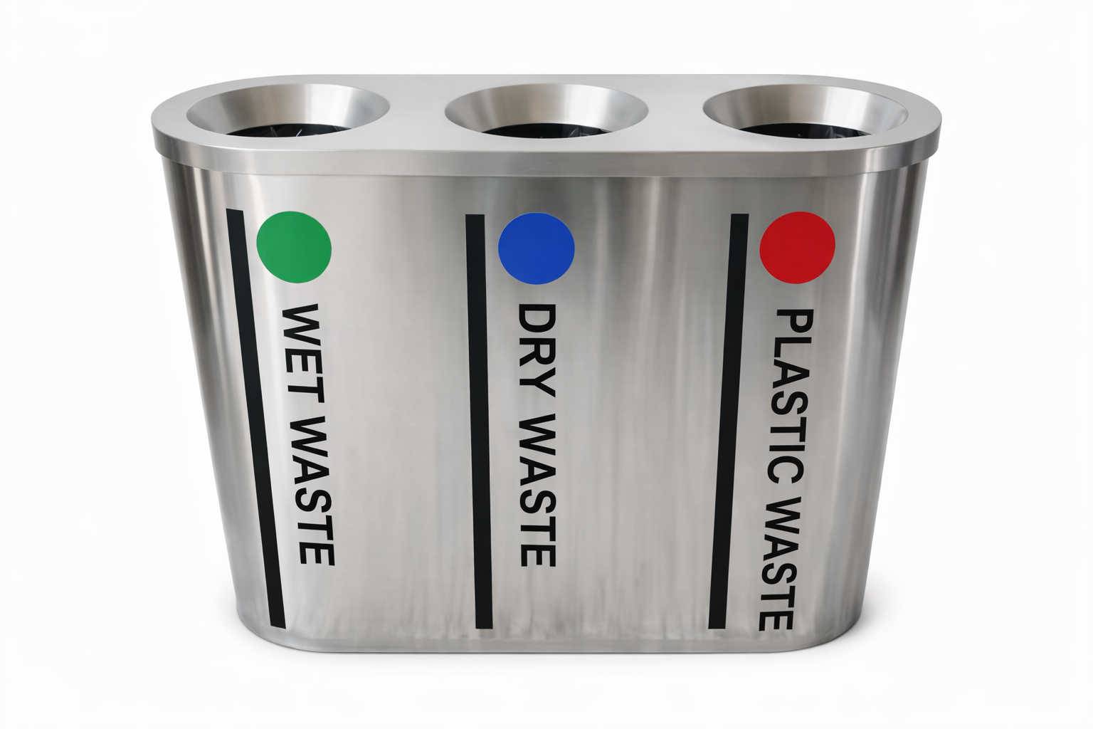 Tripple SS Waste Bin