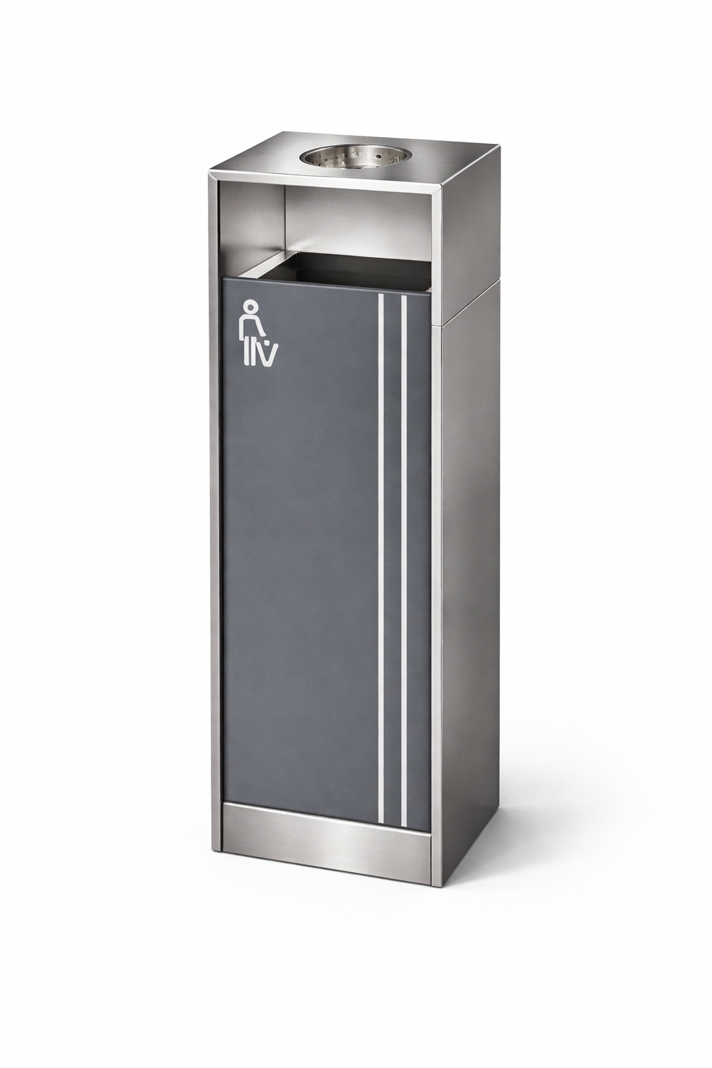 SlimArc™ SS Litter Bin with Ashtray